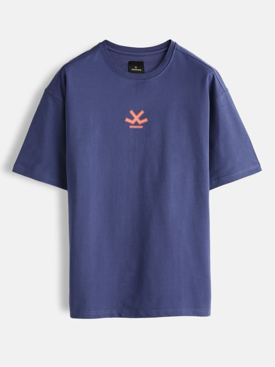 Logo Printed Oversized T-Shirt | Dark Blue - Image 3