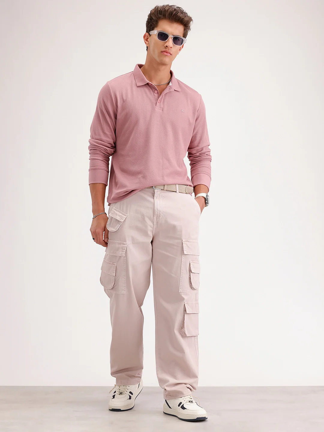 Loose Fit Cargo Trouser | Khaki - Image 2