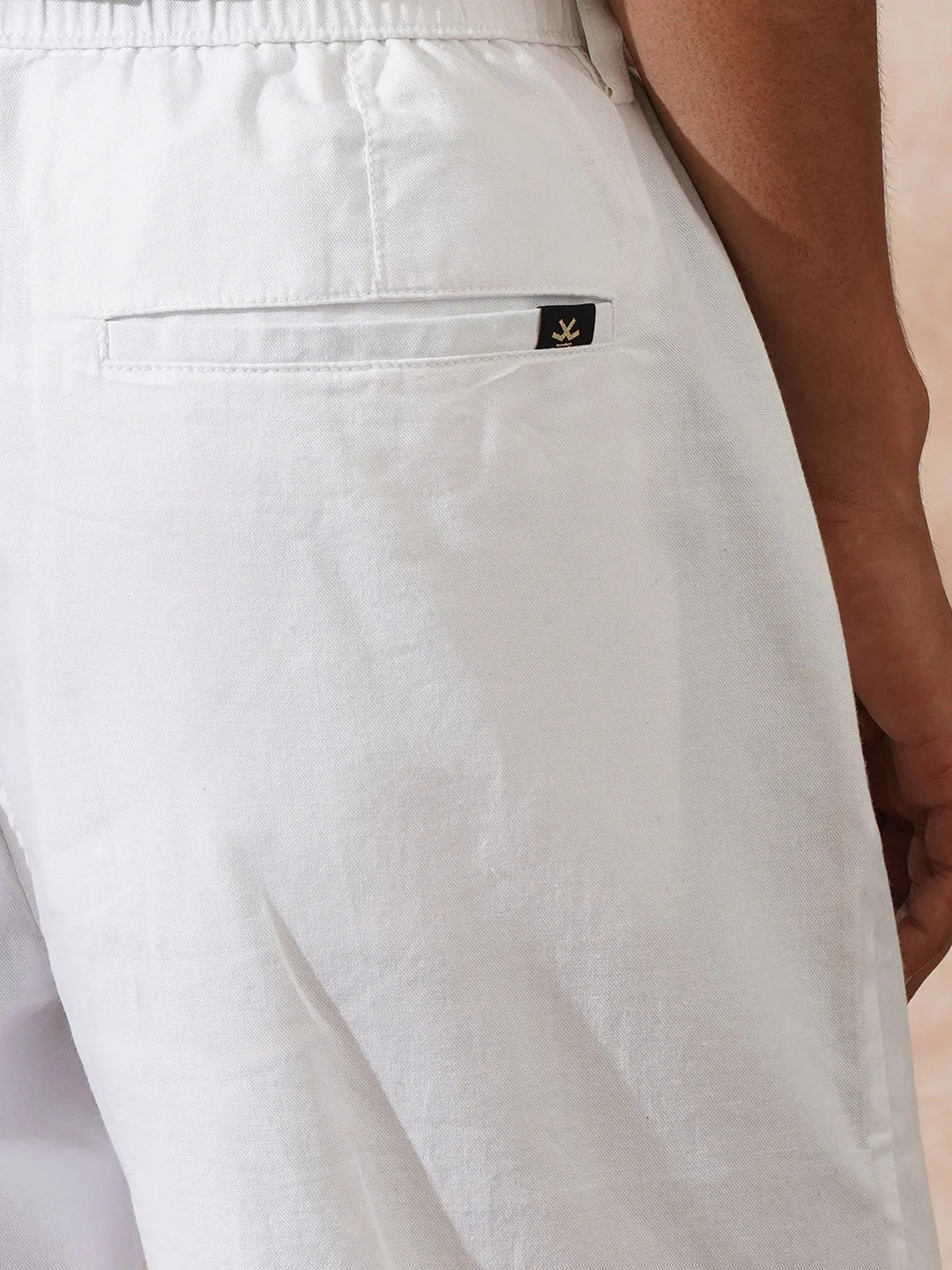 Loose Fit Cotton Trouser | White - Image 4