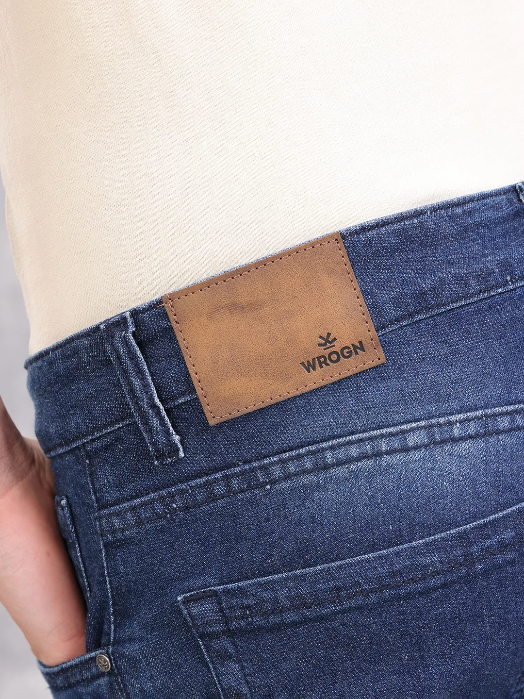 Low Fade Skinny Crop Jeans | Blue - Image 5