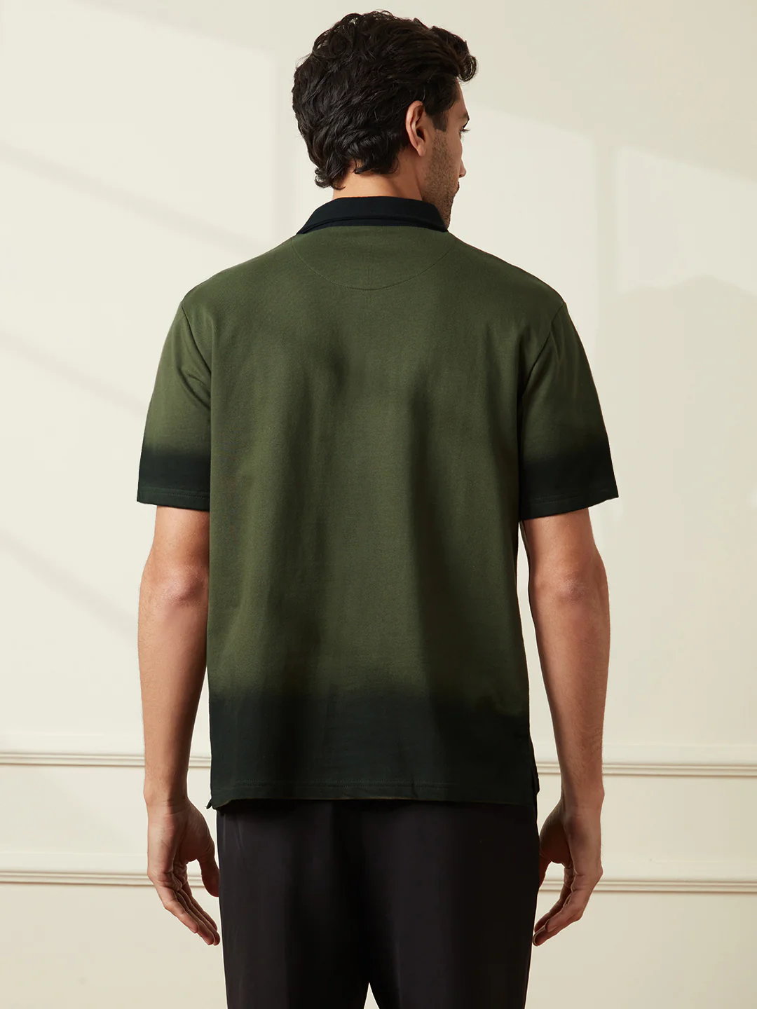 Heavy GSM Ombre Polo T-Shirt | Olive - Image 3