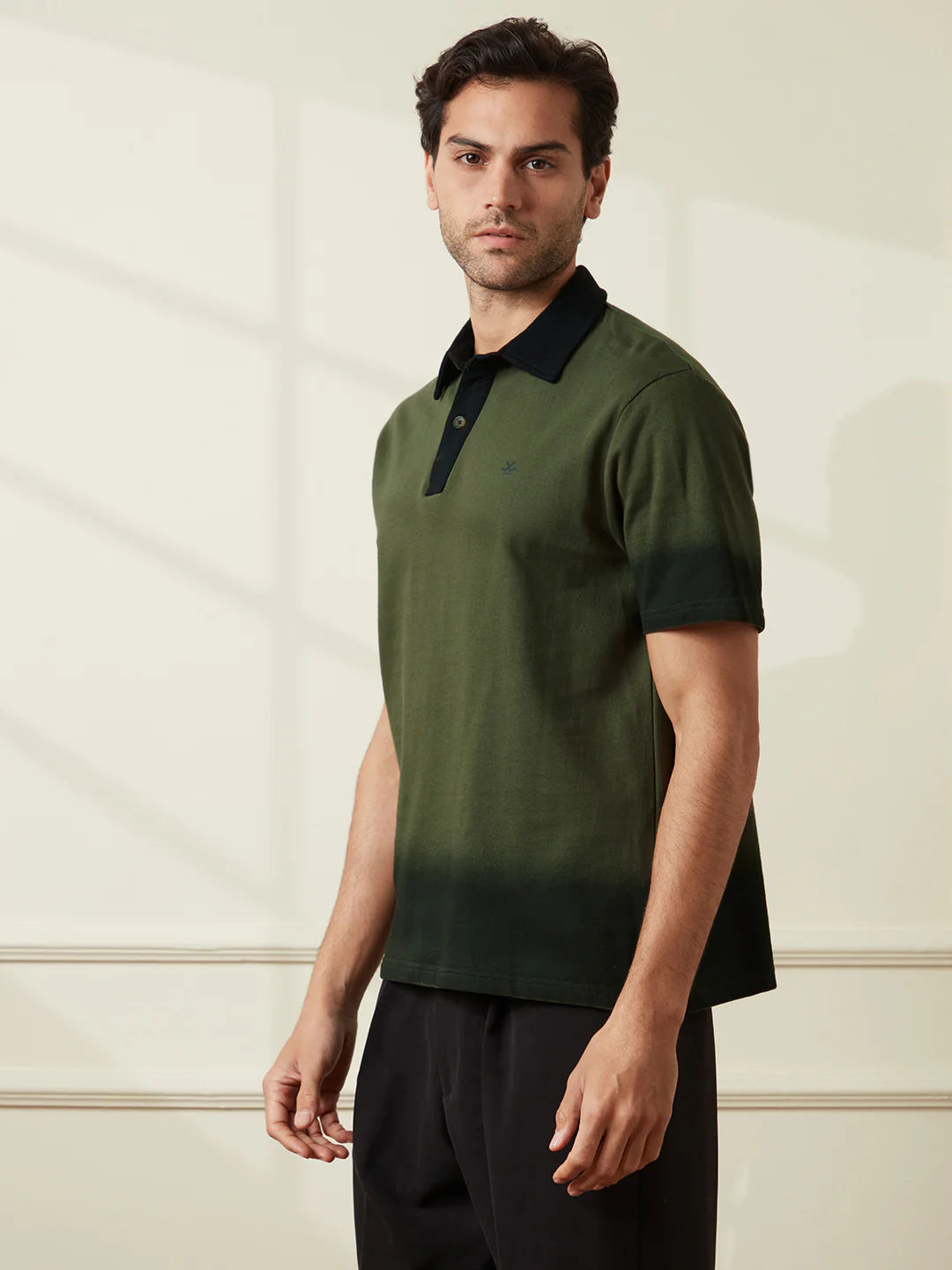 Heavy GSM Ombre Polo T-Shirt | Olive - Image 4