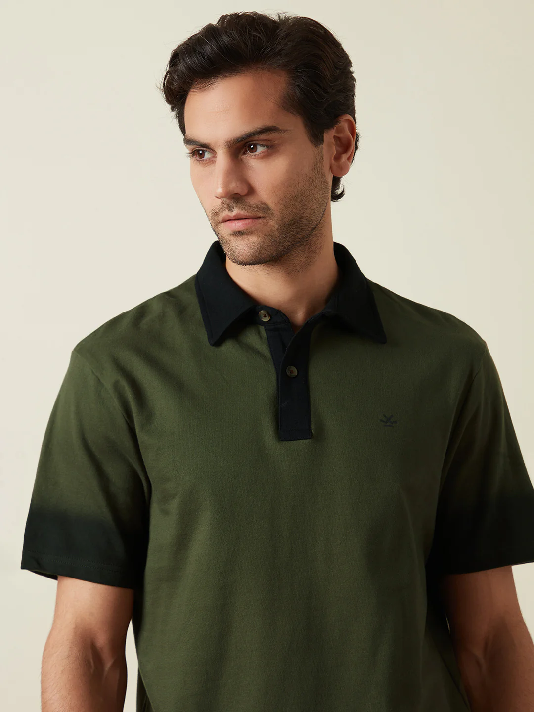 Heavy GSM Ombre Polo T-Shirt | Olive - Image 5