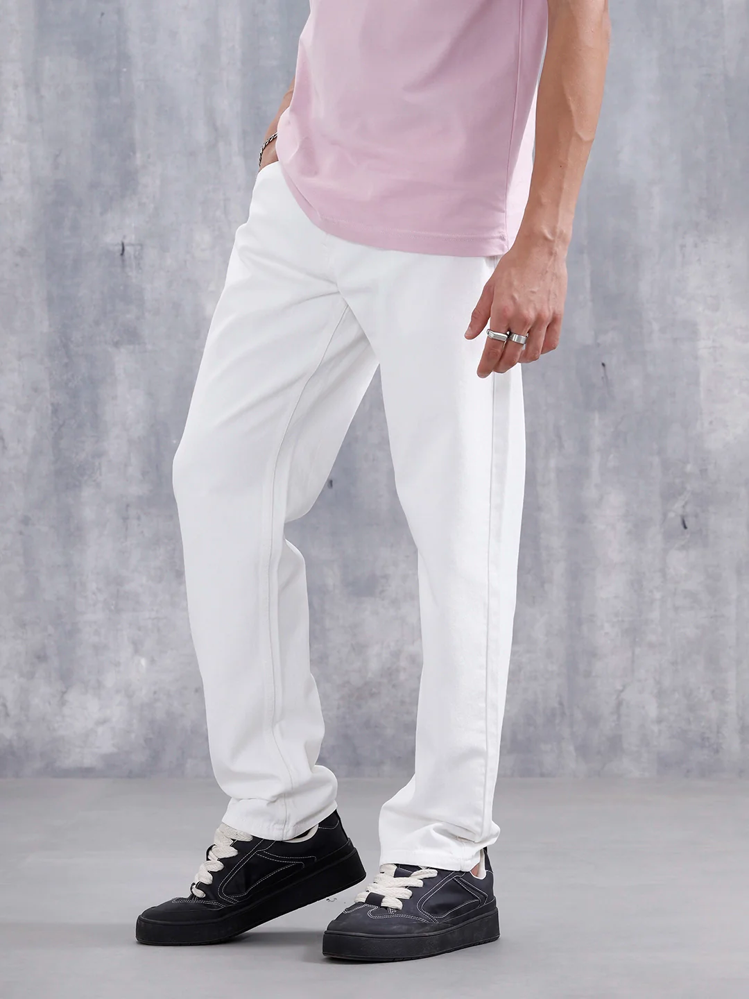 Men Casual Anti Fit Jeans | White - Image 4