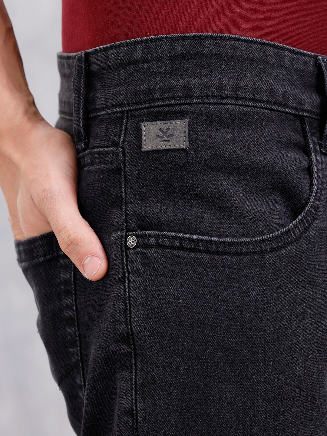 Men Casual Skinny Crop Jeans | Black - Image 5