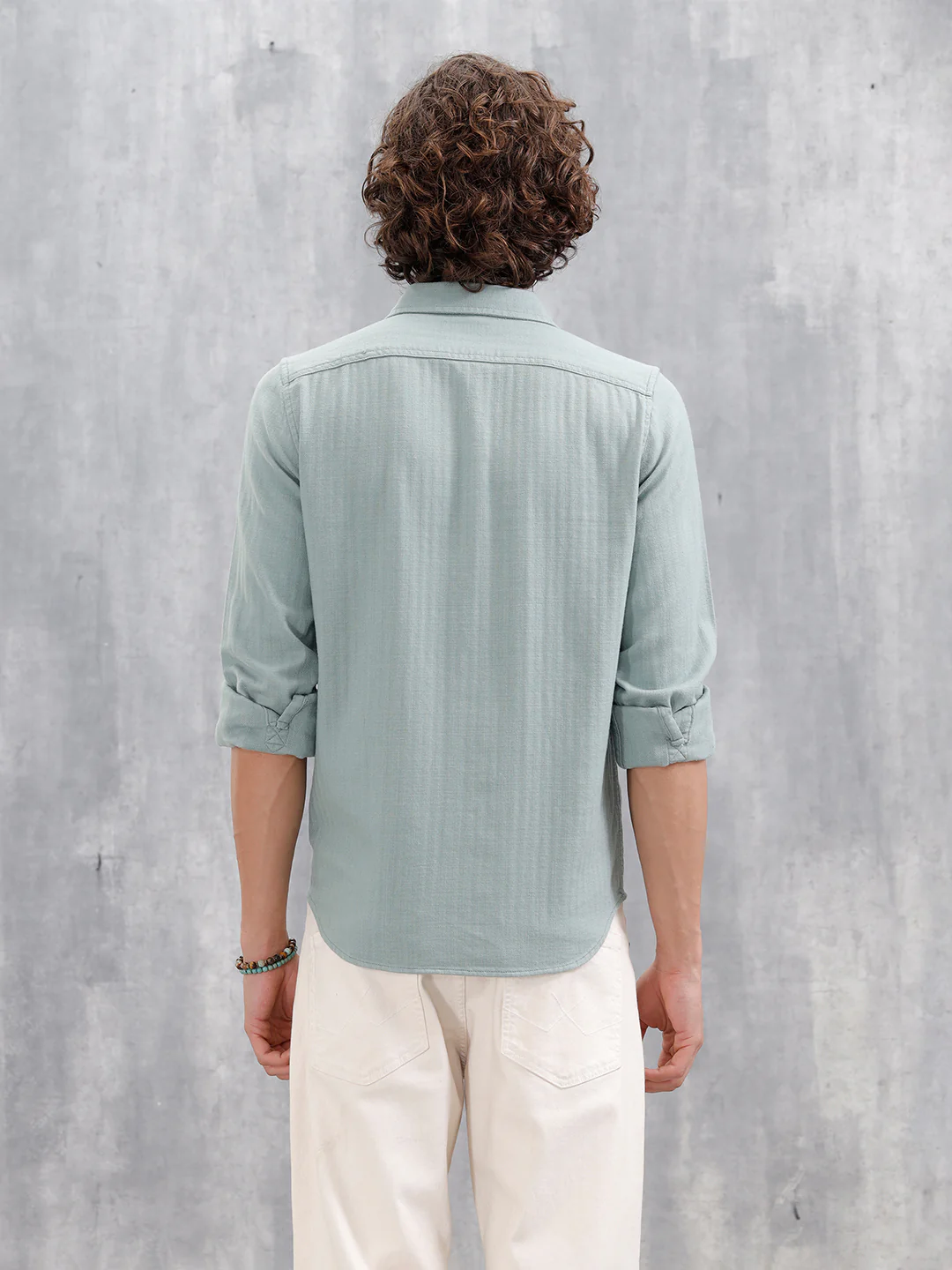 Men Casual Slim Fit Shirt | Green - Image 3