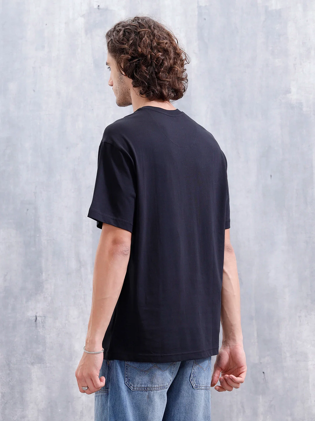 Men’s Casual Oversized Fit Graphic T-Shirt | Black - Image 3
