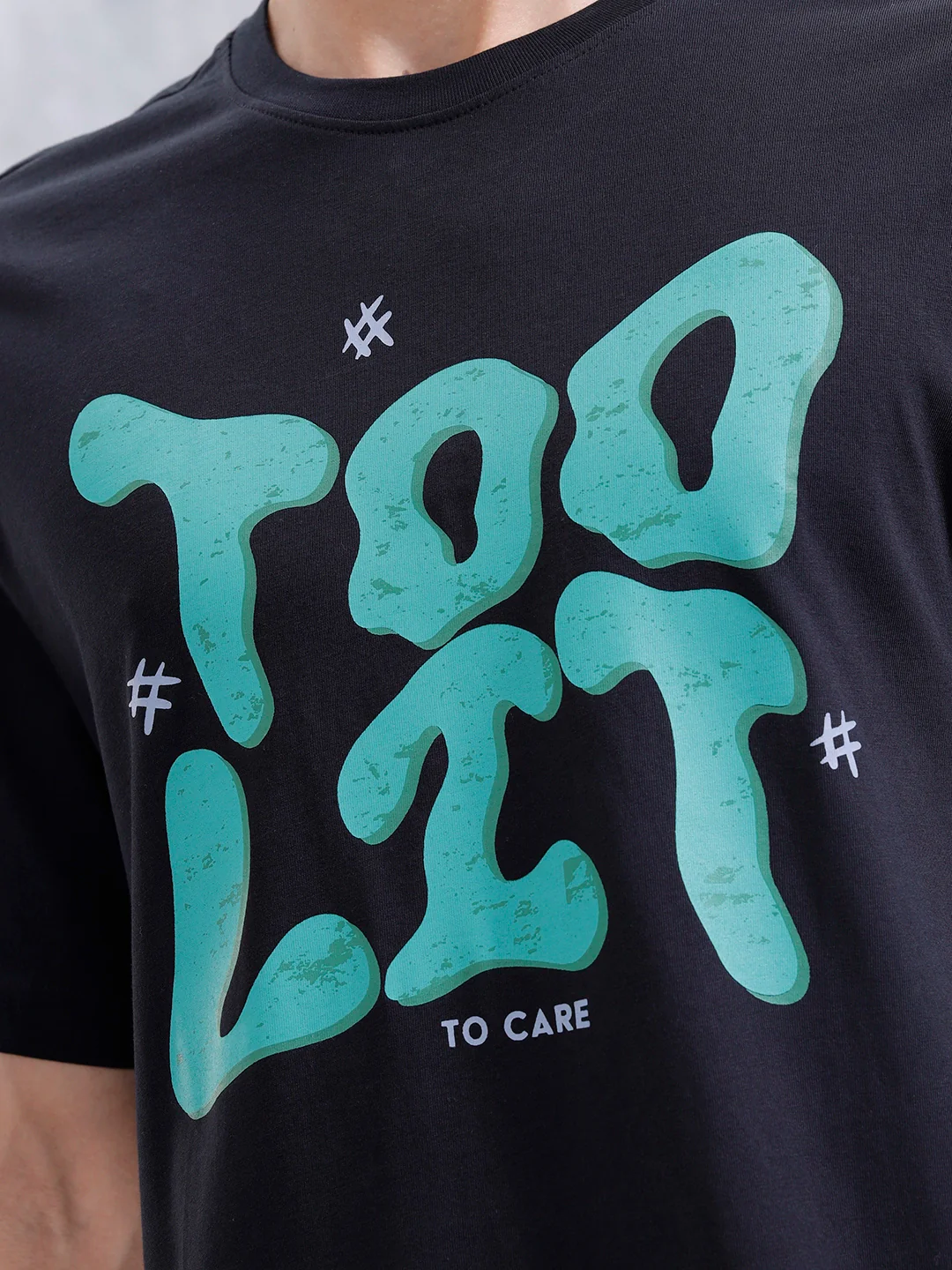 Men’s Casual Oversized Fit Graphic T-Shirt | Black - Image 5