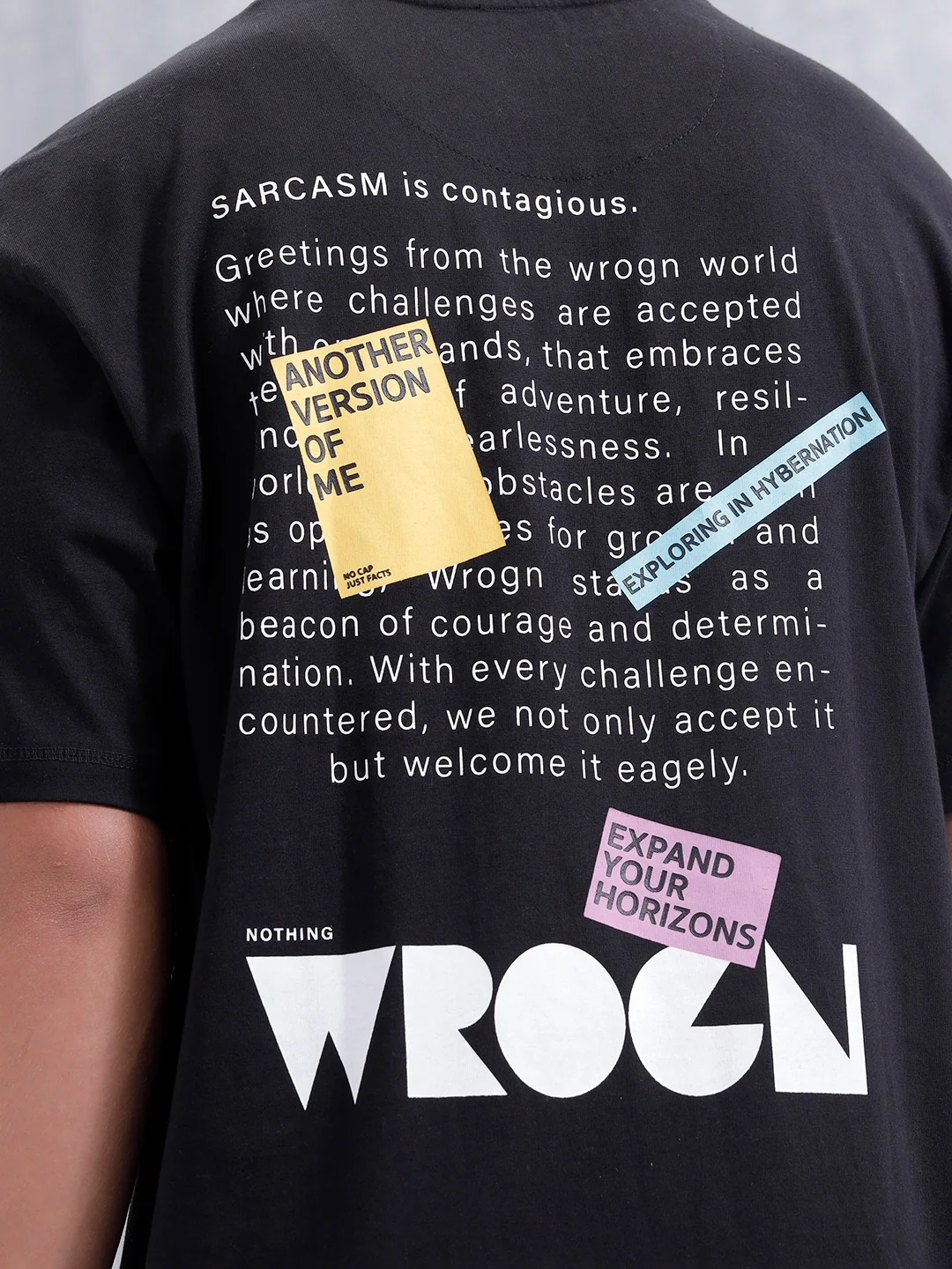 Men’S Casual Oversized Fit Graphic T-Shirt | Black - Image 5