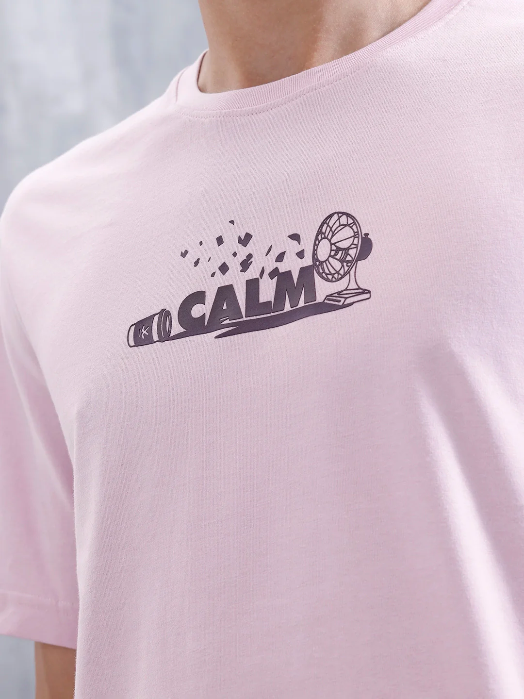 Men’s Casual Regular Fit Graphic T-Shirt | Pink - Image 5