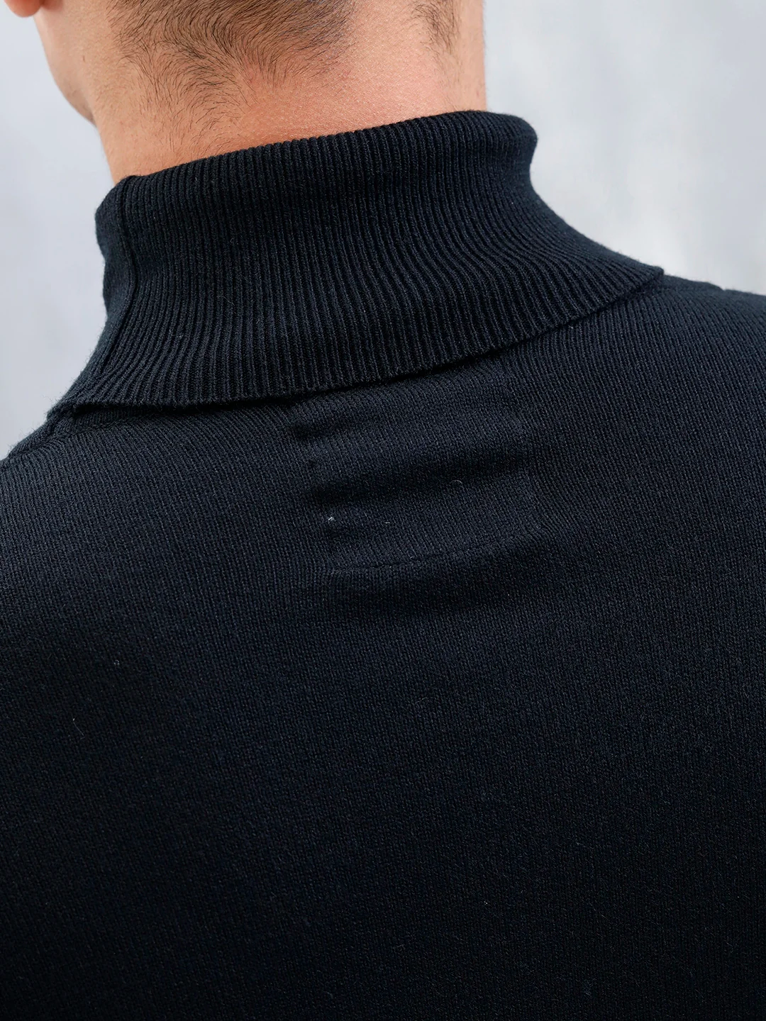 Men’s Casual Turtle Neck Sweater | Black - Image 5