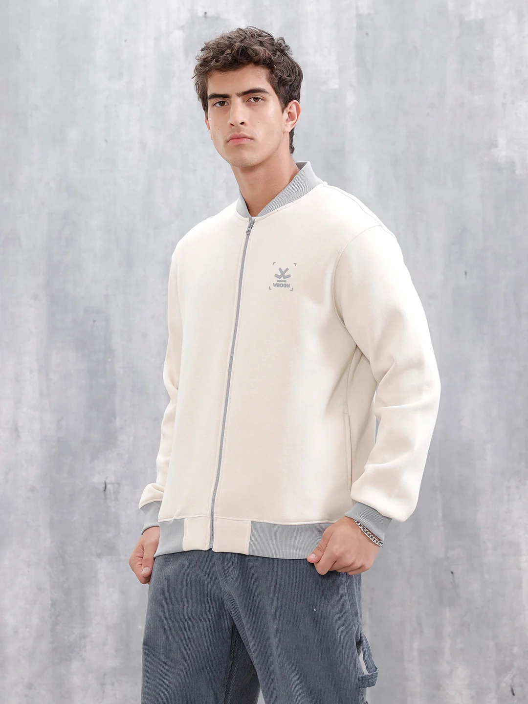 Men's Casual Zip-Up Jacket With Contrast Trim | Tapioca - Image 11