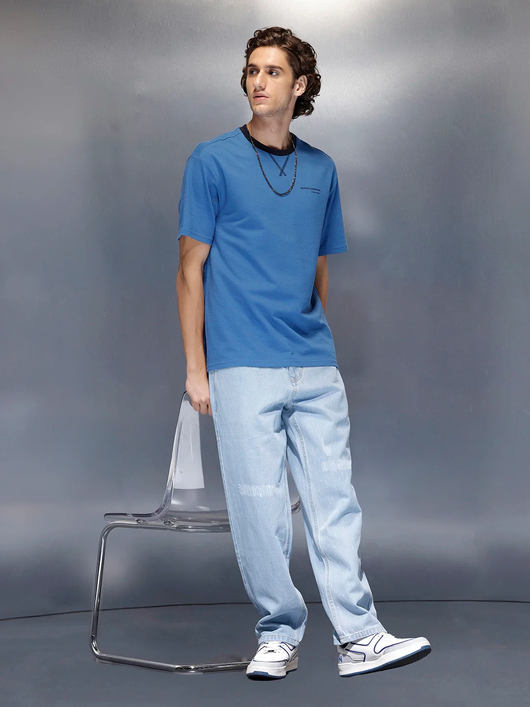 Men’s loose fit light washed jeans | Super Stone - Image 2
