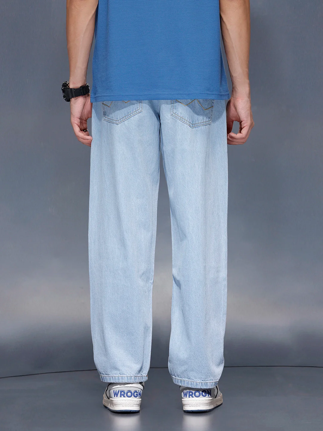 Men’s loose fit light washed jeans | Super Stone - Image 3