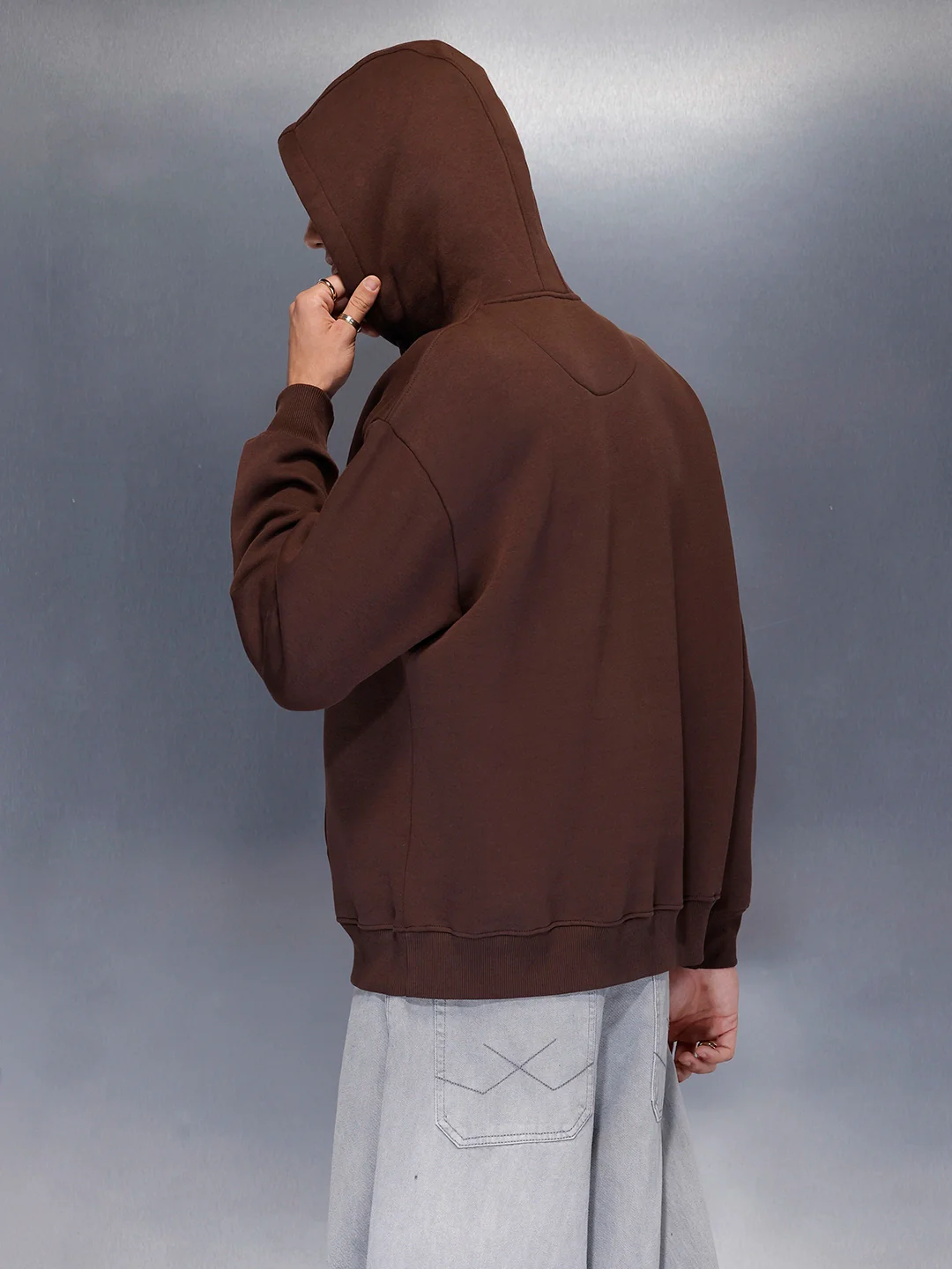Men’s minimal graphic hooded sweatshirt | Java - Image 5