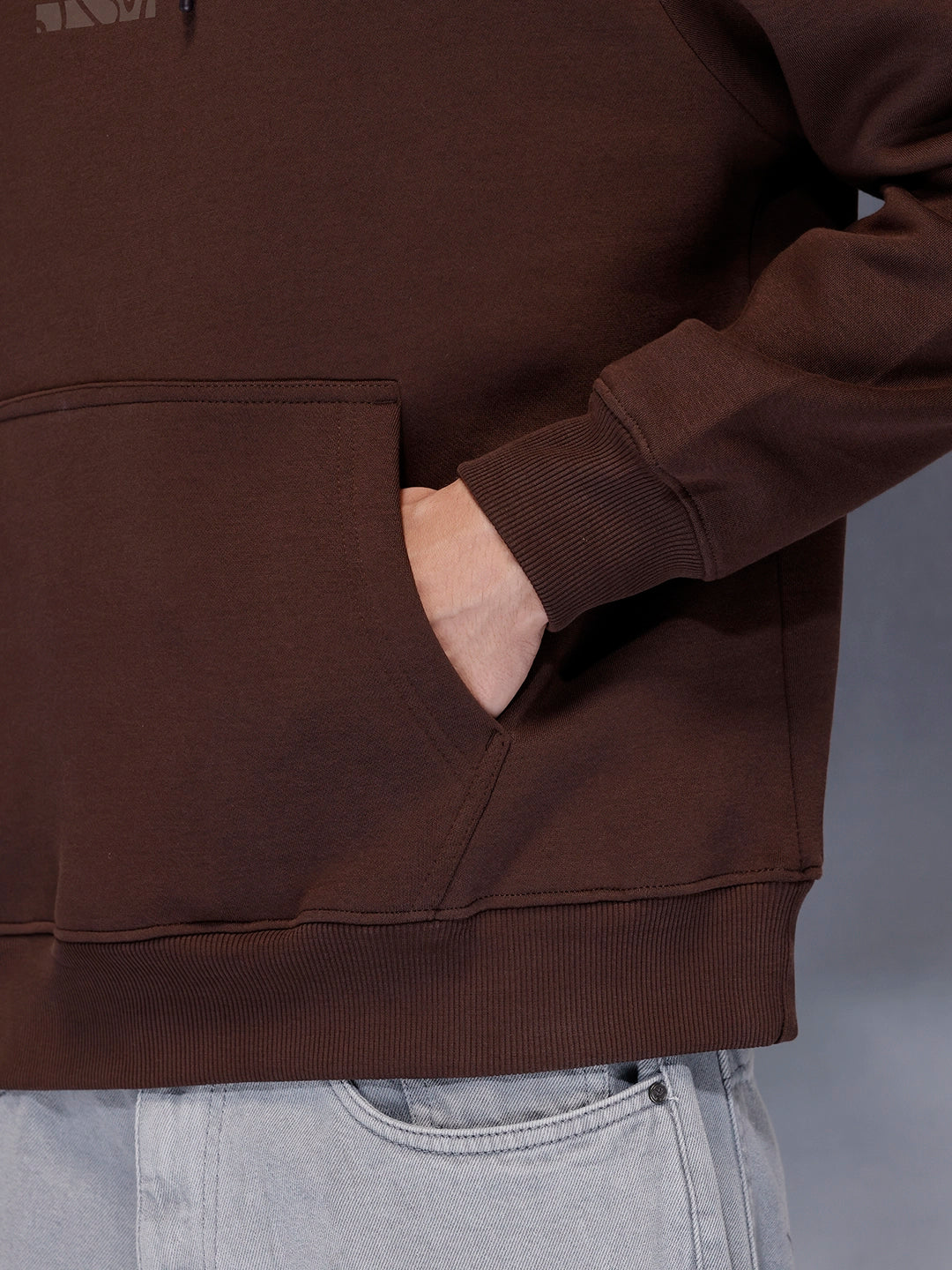 Men’s minimal graphic hooded sweatshirt | Java - Image 8