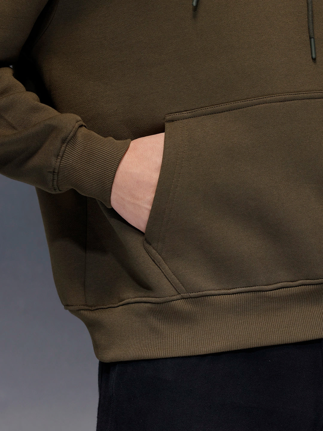 Men’s Olive Core Emblem Hoodie | Olive - Image 11