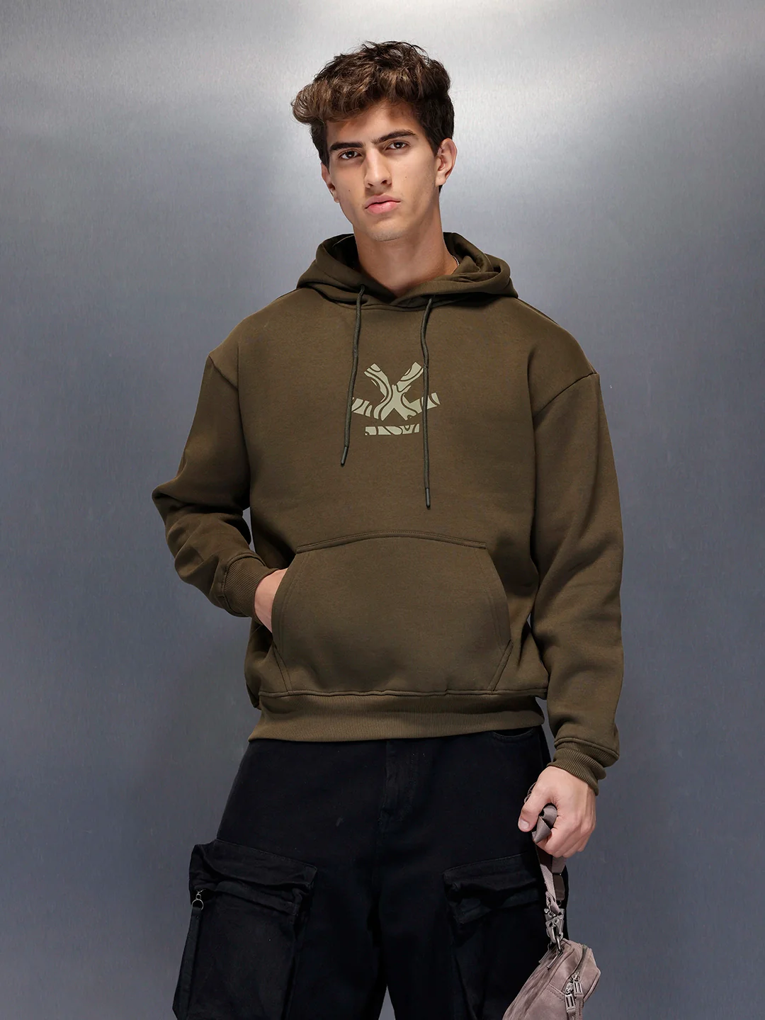 Men’s Olive Core Emblem Hoodie | Olive - Image 7