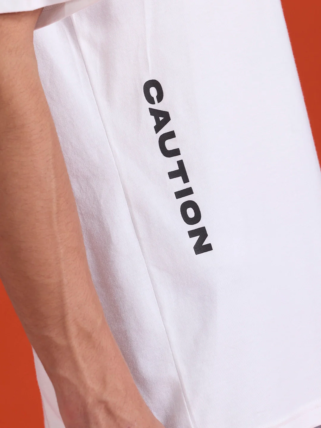 Men’s Oversized Graphic Printed Tee | White - Image 7