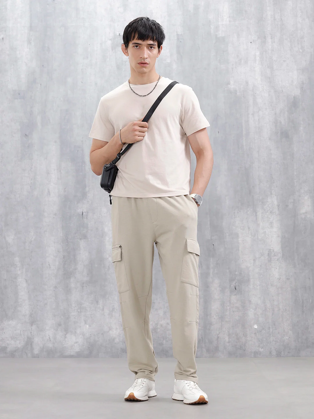 Men’s Relaxed Fit Knit Jogger With Utility Pockets | Grey - Image 2