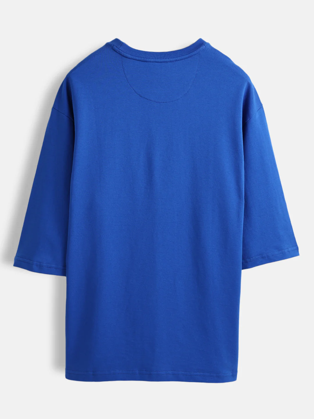 Men’s samurai mask graphic oversized T-shirt | Blue - Image 8