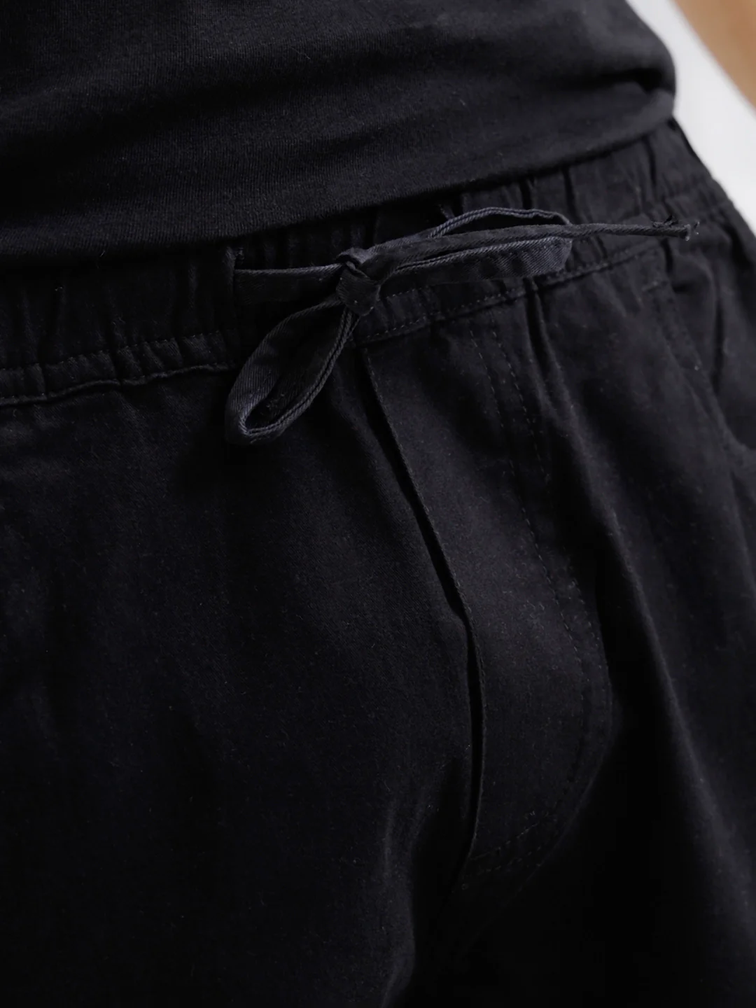 Men’s Solid Cargo Jogger | Black - Image 5