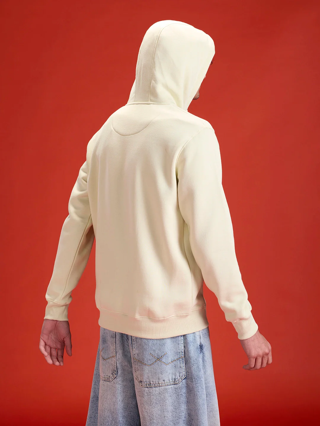 Men’s Solid Zip-Up Hoodie Sweatshirt | Aloe Wash - Image 2