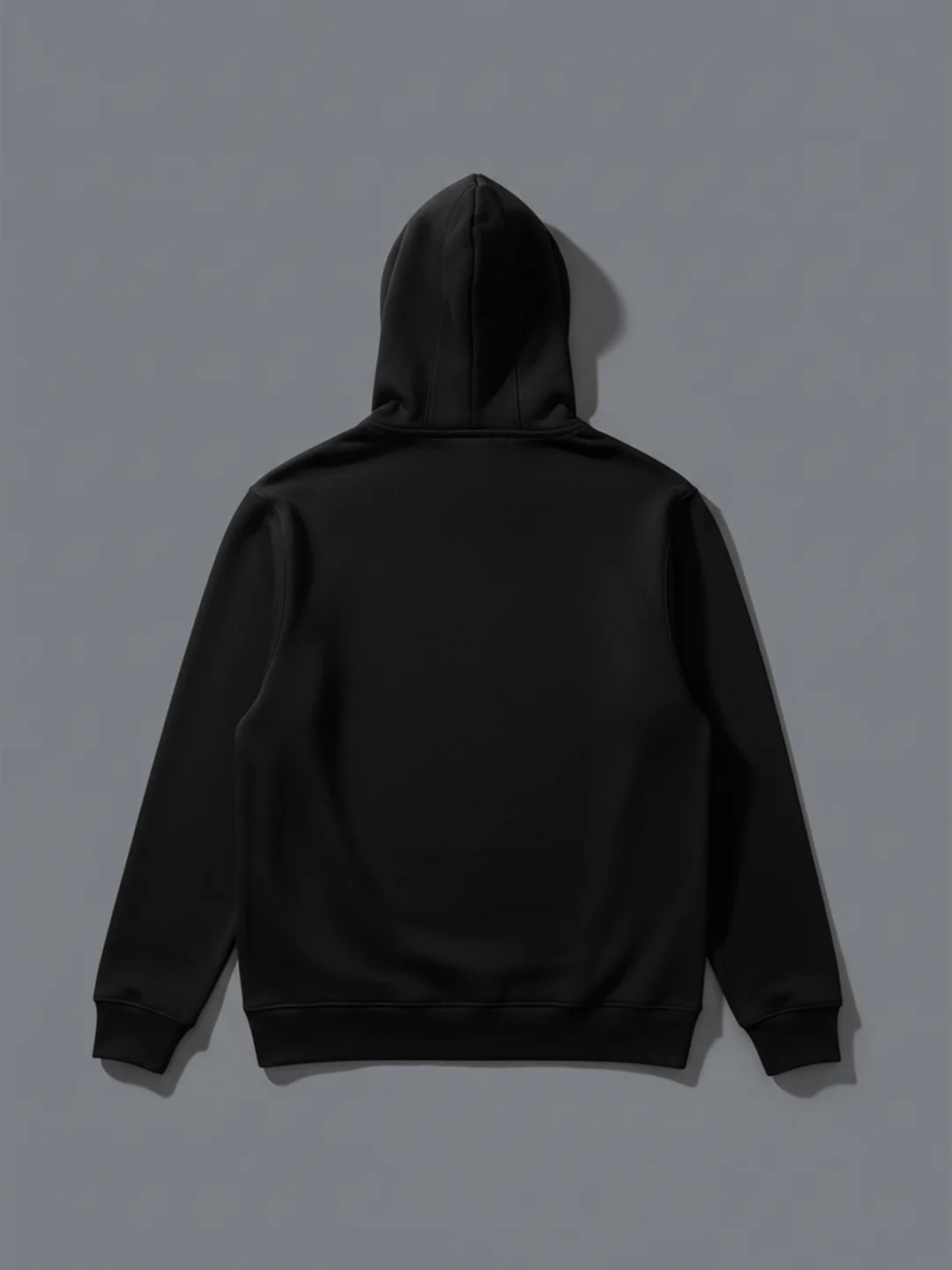 Men's Solid Zip-Up Hoodie Sweatshirt  | Black - Image 6