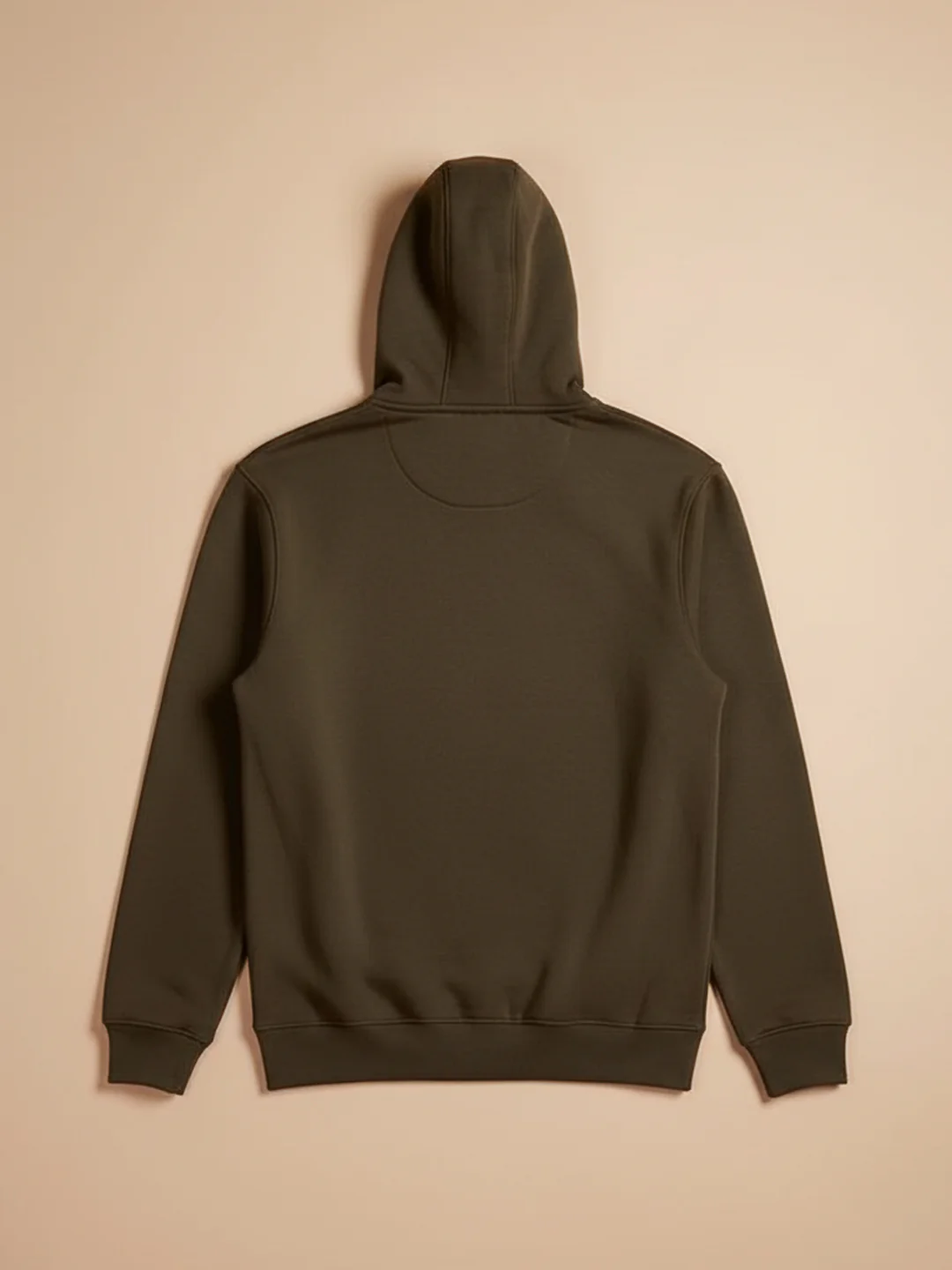Men’s Solid Zip-Up Hoodie Sweatshirt | Olive - Image 6