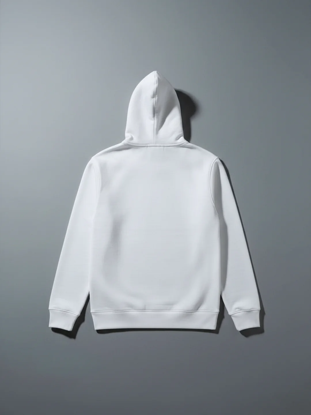 Men’s Solid Zip-Up Hoodie Sweatshirt | Snow White - Image 5