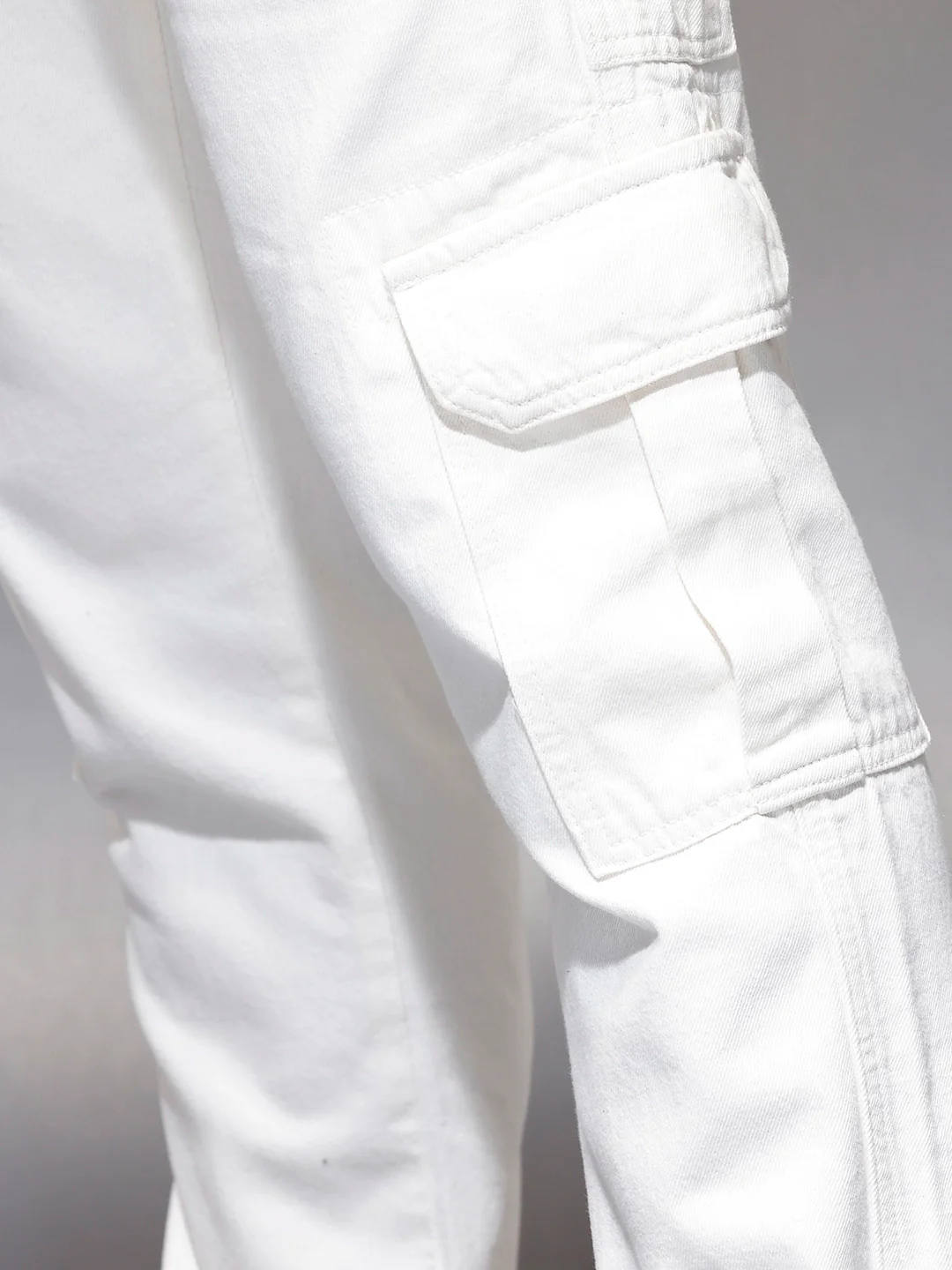Men’s Straight fit cargo trousers | Off White - Image 5