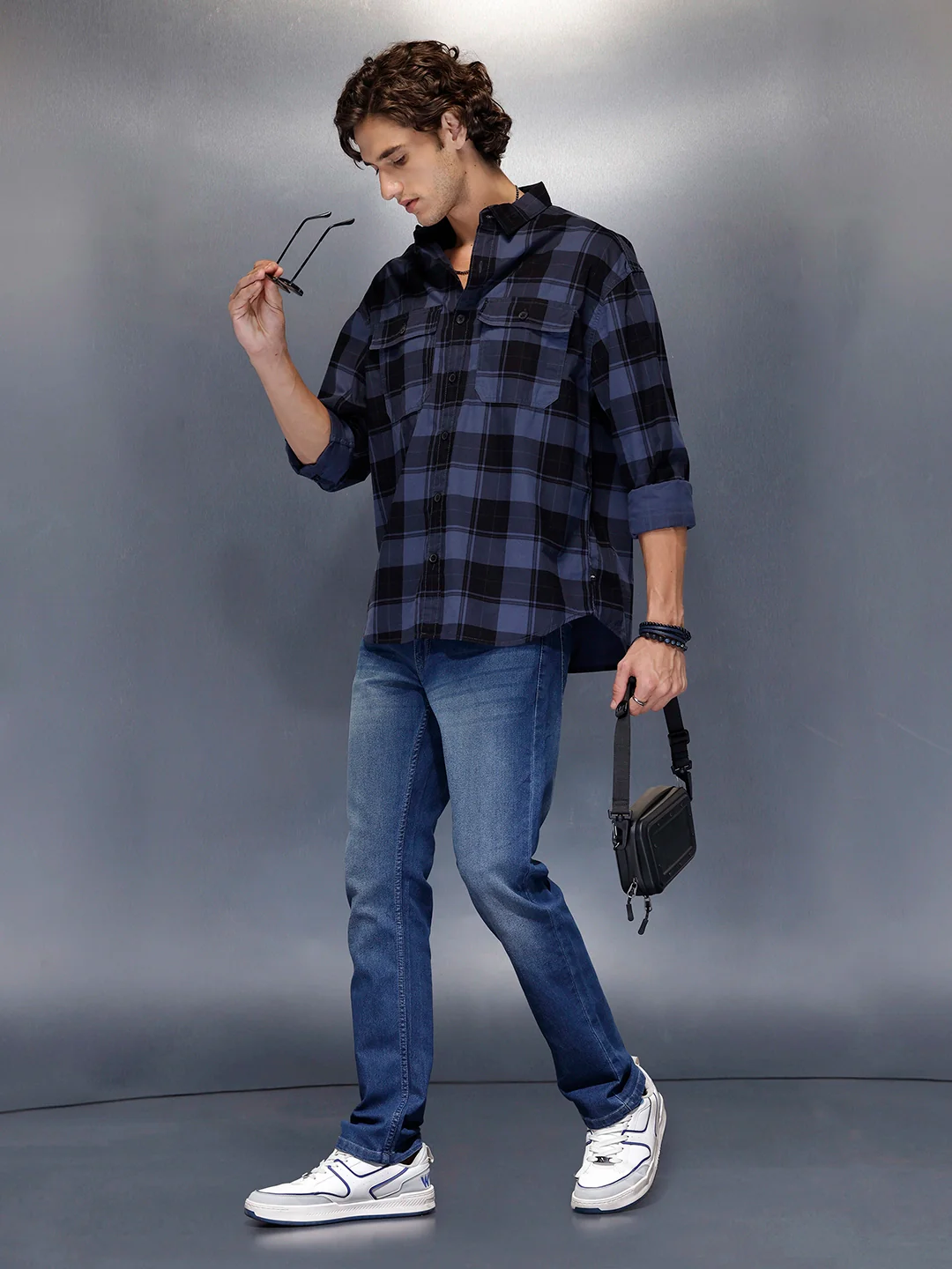 Men’s timeless blue straight-fit denim | Med Stone - Image 2