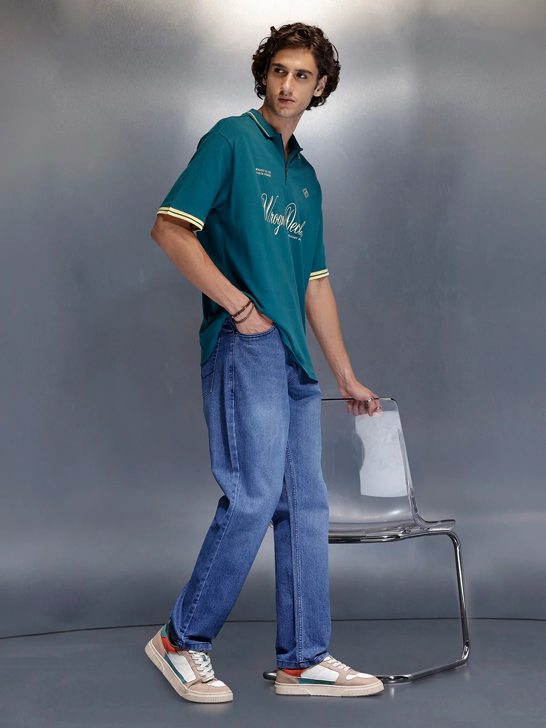 Men’s Timeless Mid-Wash Blue Jeans | Darkstone - Image 2
