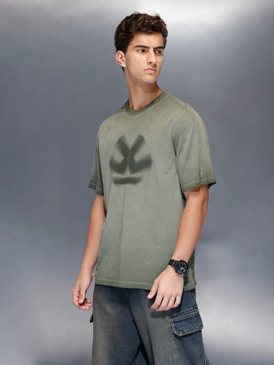 Men’s washed oversized tshirt | Charcoal - Image 3