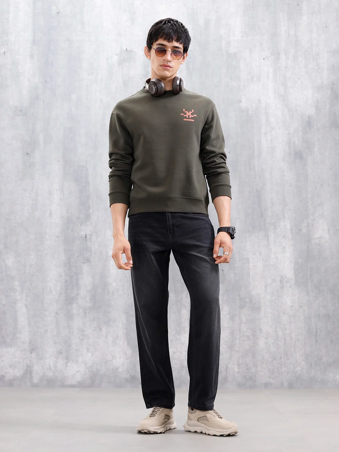 Men's Casual Anti Fit Jeans | Black - Image 2