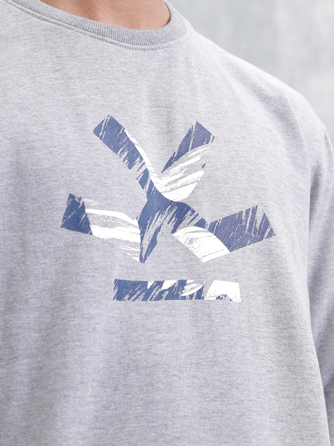 Men's Casual Branded Comfort Fit Sweatshirt | Grey - Image 5