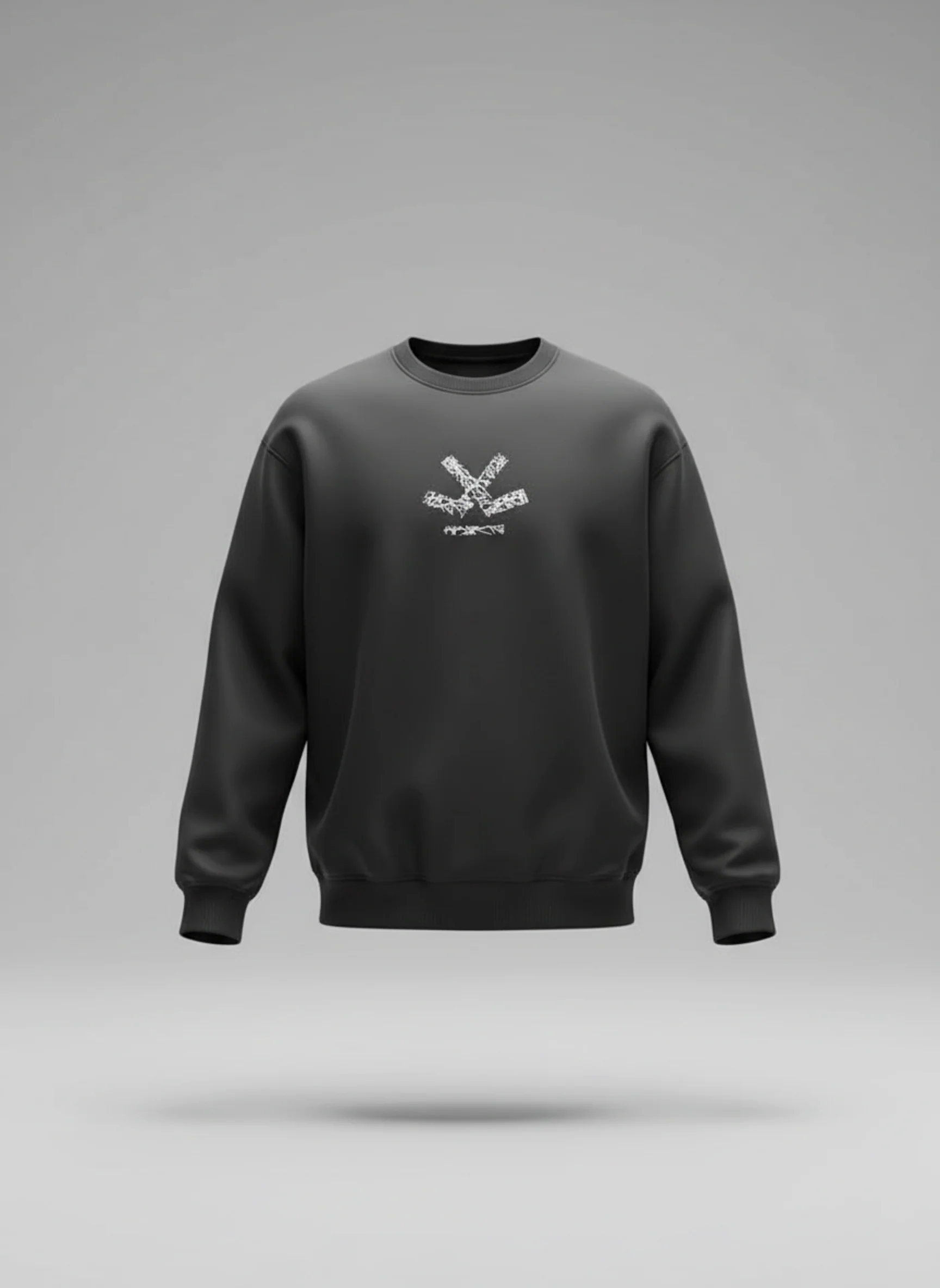 Men's Casual Branded Comfort Fit Sweatshirt  | Black - Image 3