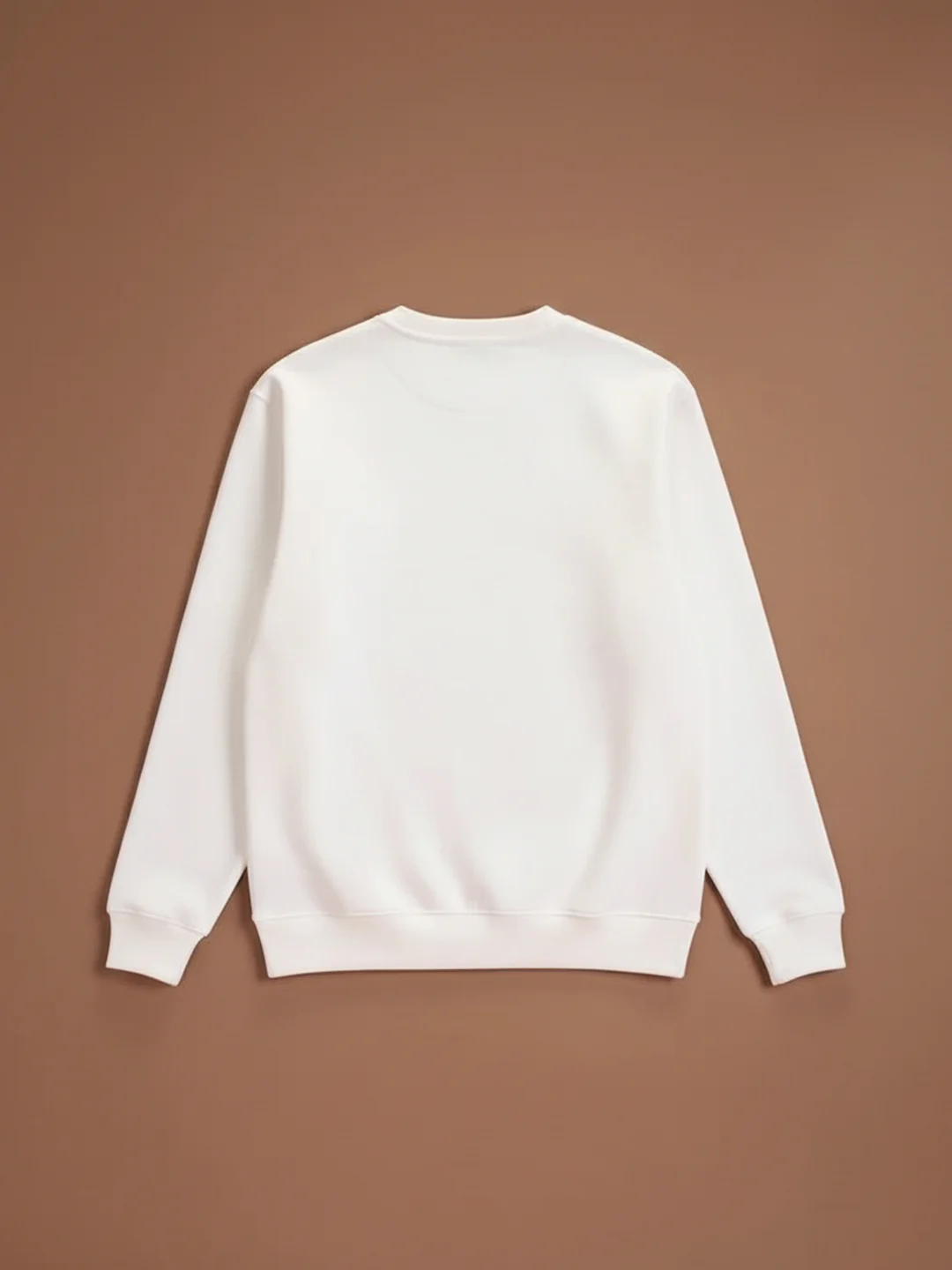 Men's Casual Branded Comfort Fit Sweatshirt  | Snow White - Image 5