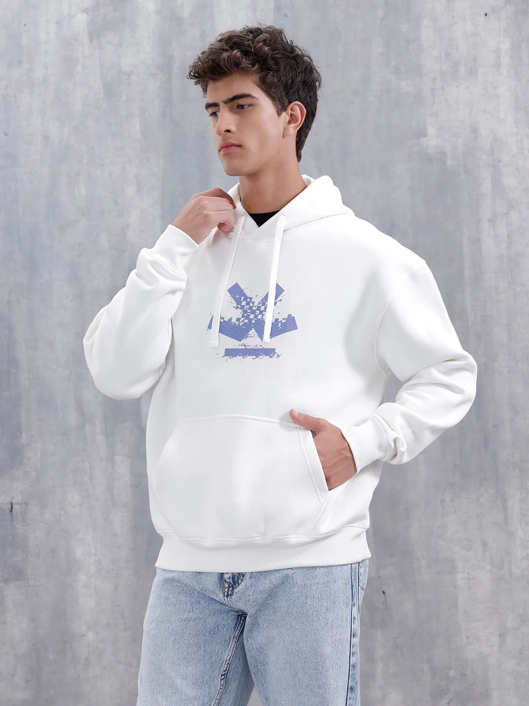 Men's Casual Branded Oversized Fit Sweatshirt | White - Image 10