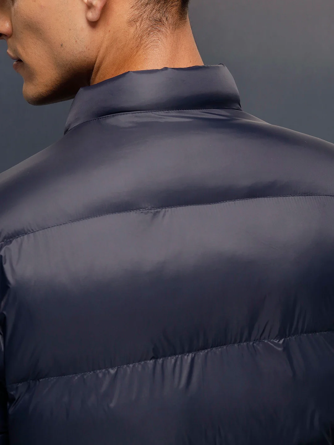men's casual comfort fit puffer jacket | Blue - Image 5