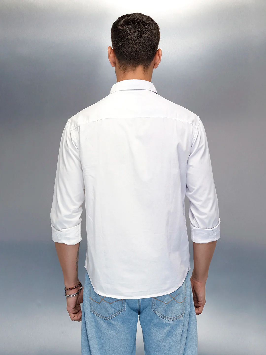 Men's Casual Comfort Fit Shirt | White - Image 3