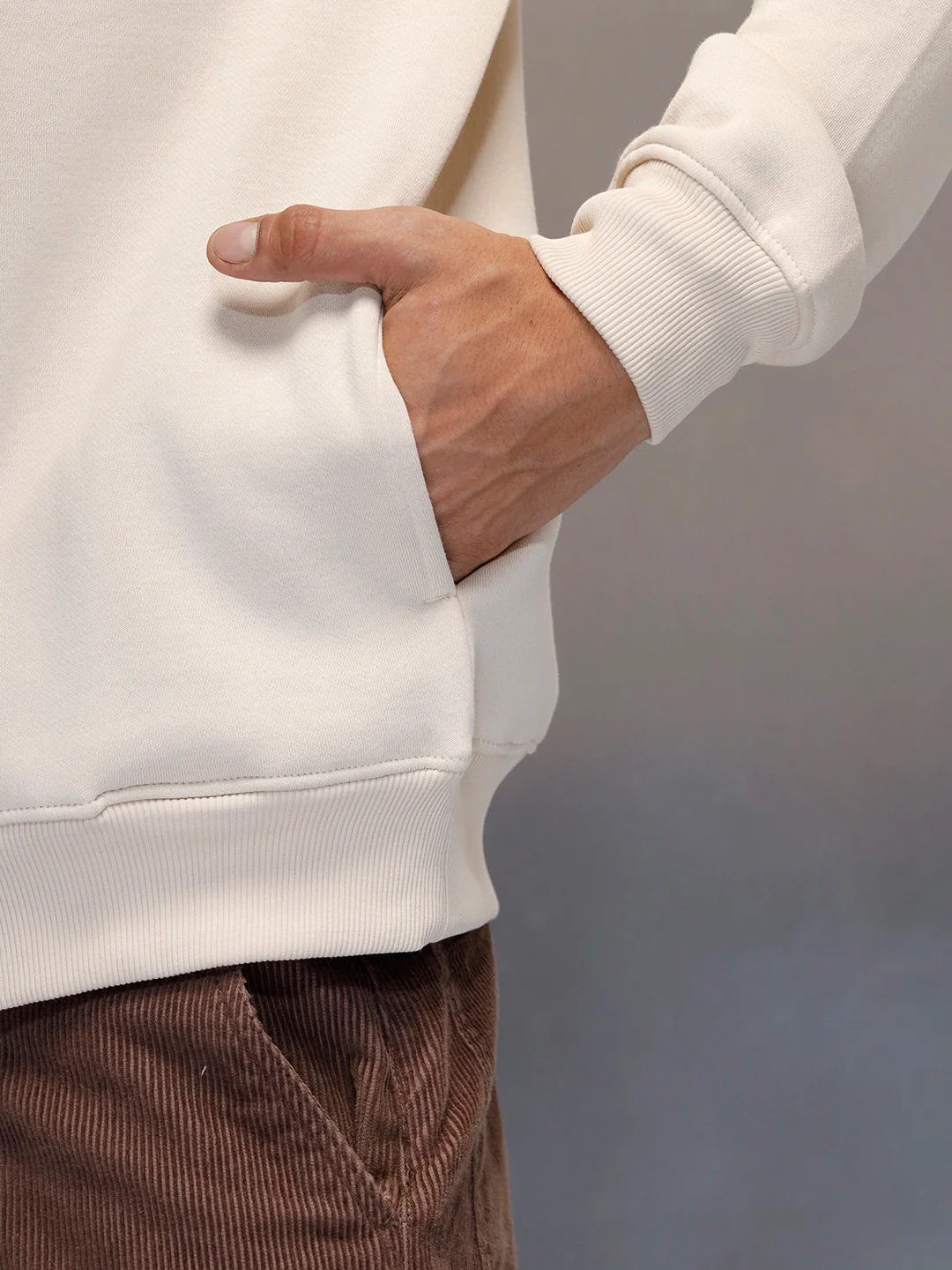 men's casual comfort fit sweatshirt | Beige - Image 10