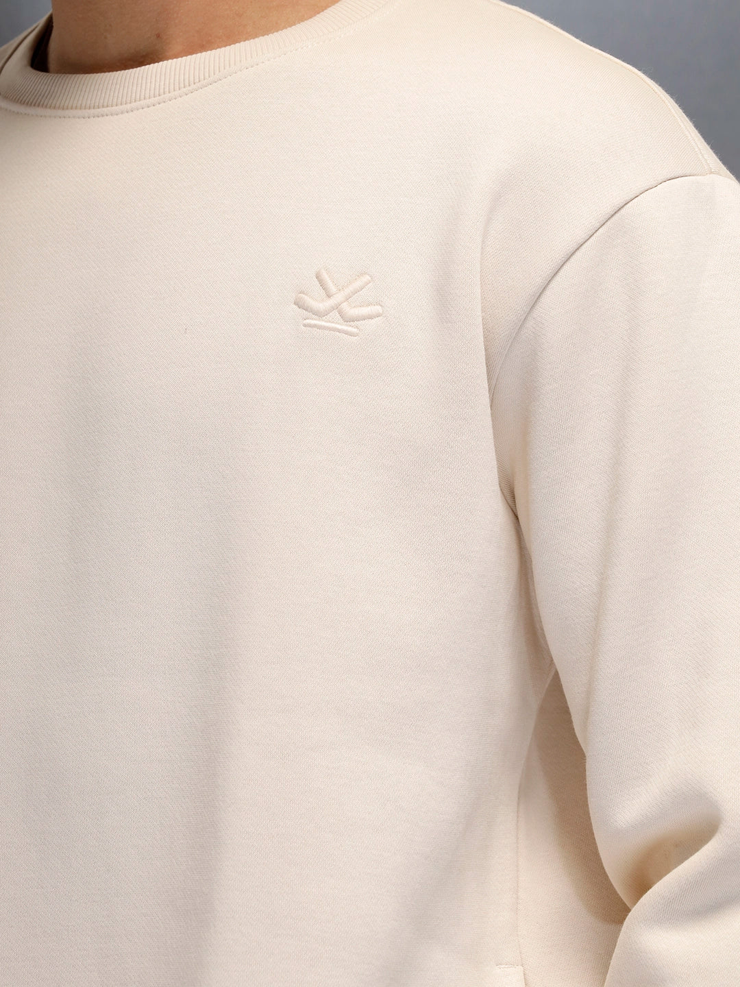 men's casual comfort fit sweatshirt | Beige - Image 9