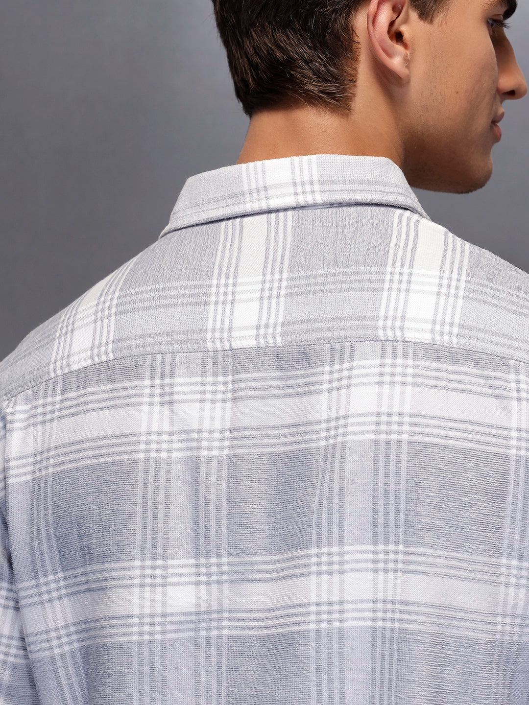 Men's Casual Dobby Shacket  | Grey - Image 5