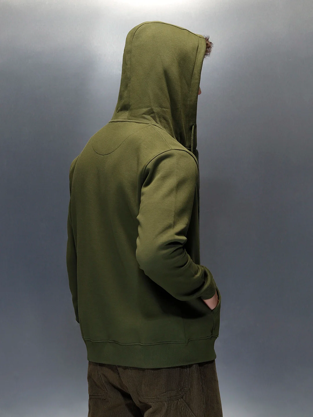Men's casual graphic printed hooded sweatshirt | Green - Image 3