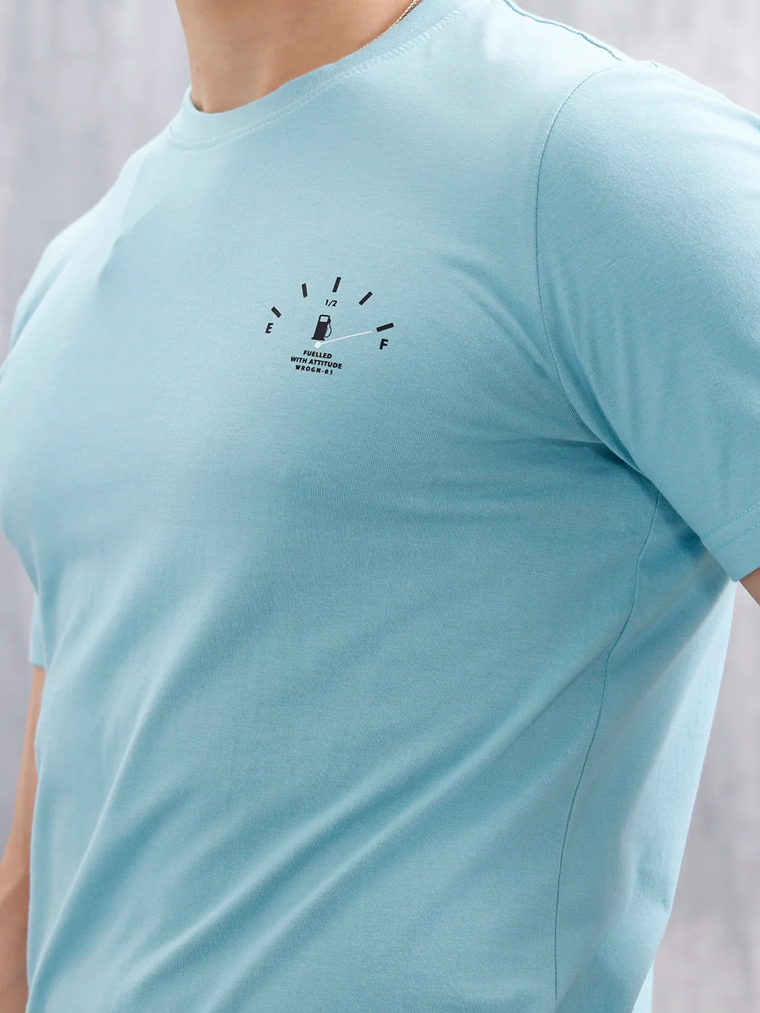 Men's Casual Graphic Printed T-Shirt | Teal - Image 5