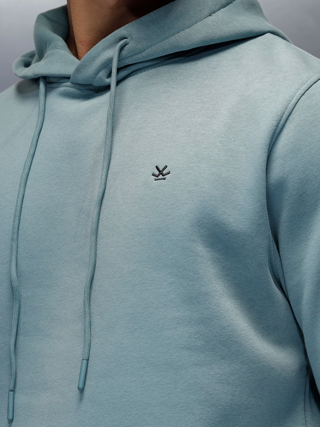 Men's casual hooded sweatshirt | Light blue - Image 5
