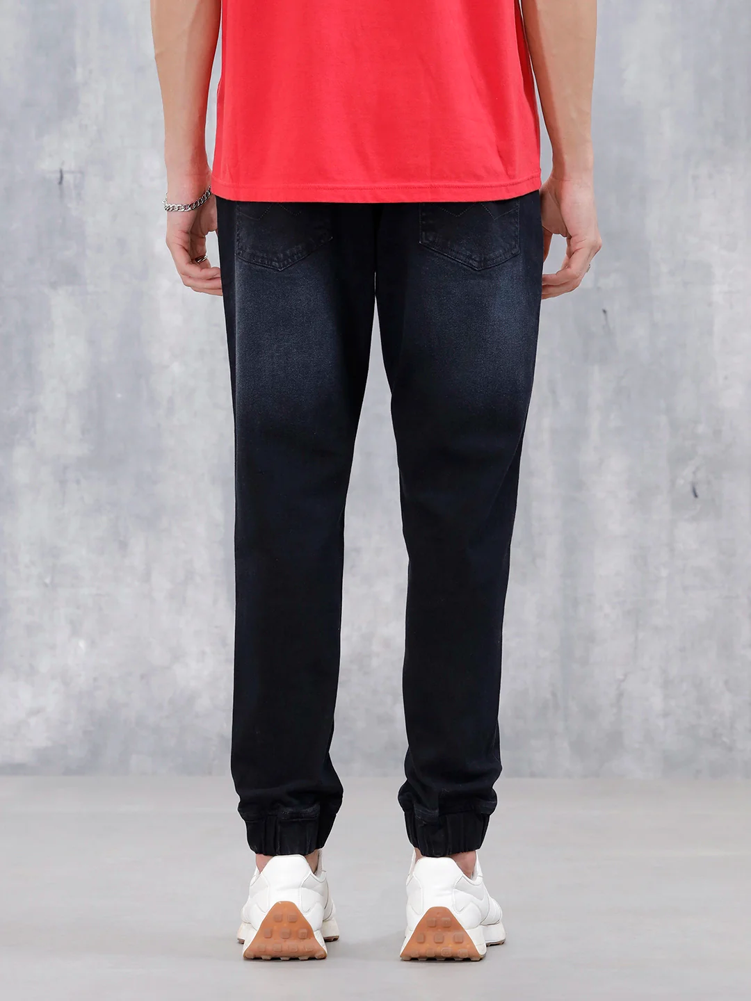 Men's Casual Jogger Fit Jeans  | Dark Grey - Image 3
