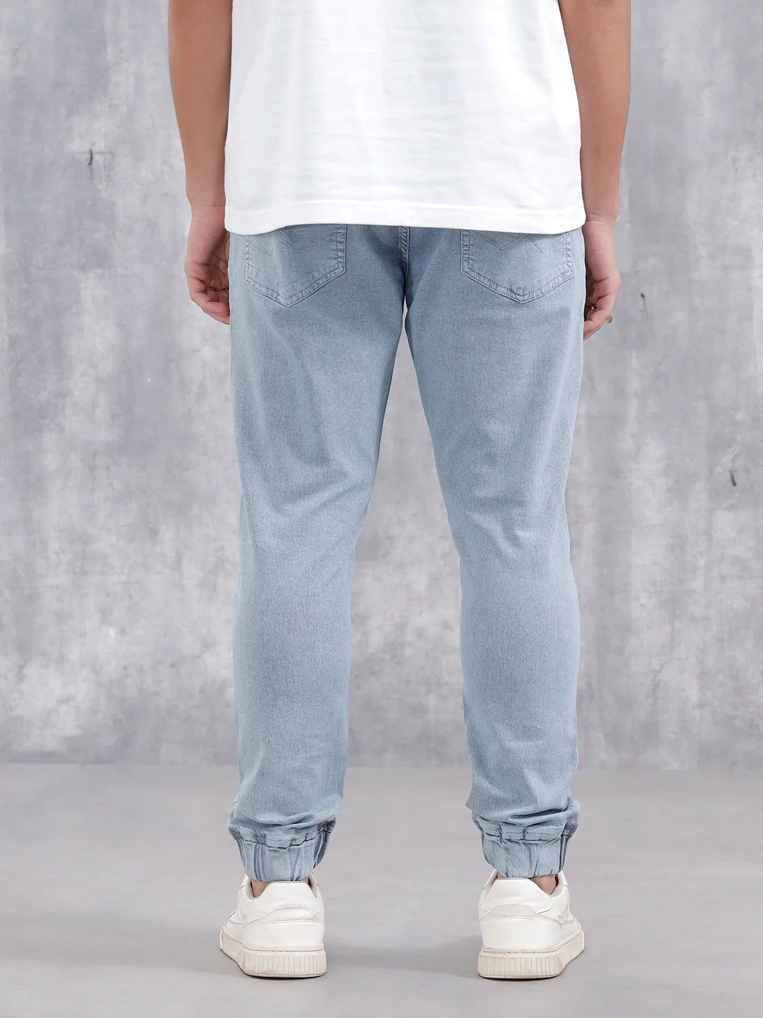 Men'S Casual Jogger Fit Jeans  | Light Blue - Image 3
