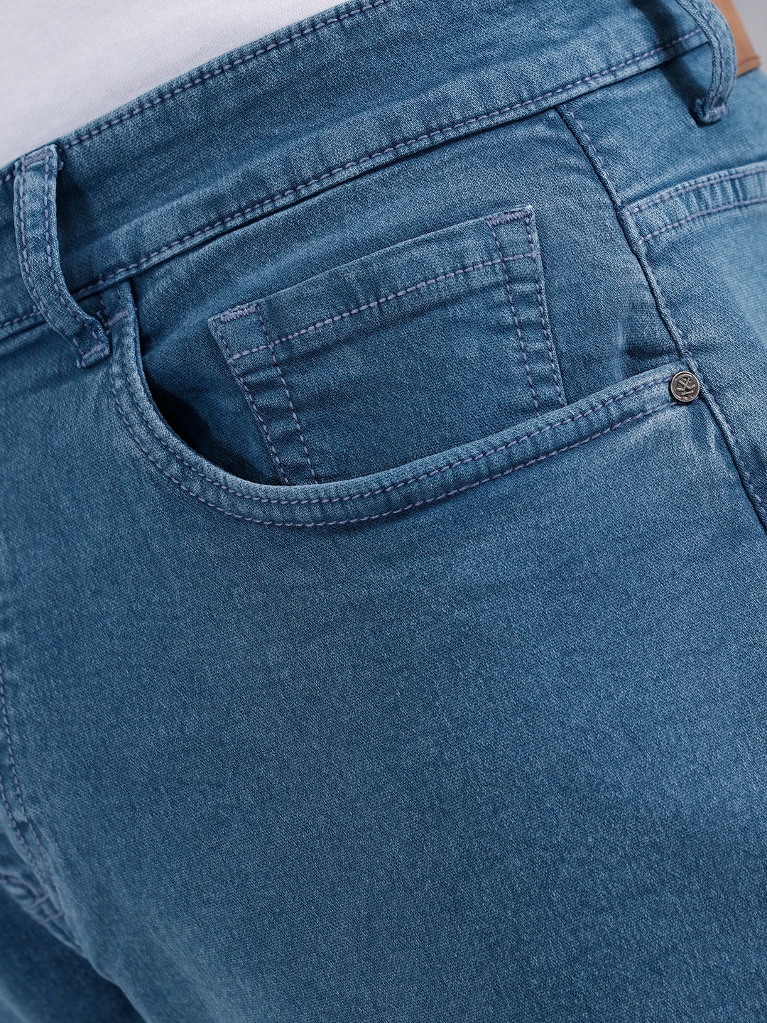 Men's Casual Jogger Fit Jeans | Teal - Image 5